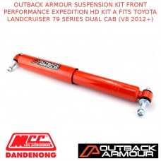OUTBACK ARMOUR SUSPENSION FRONT EXPD HD KIT A FITS TOYOTA LC 79S DUAL CAB V8 12+